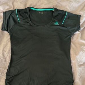 Adidas Women's Black Tee with Teal Accents